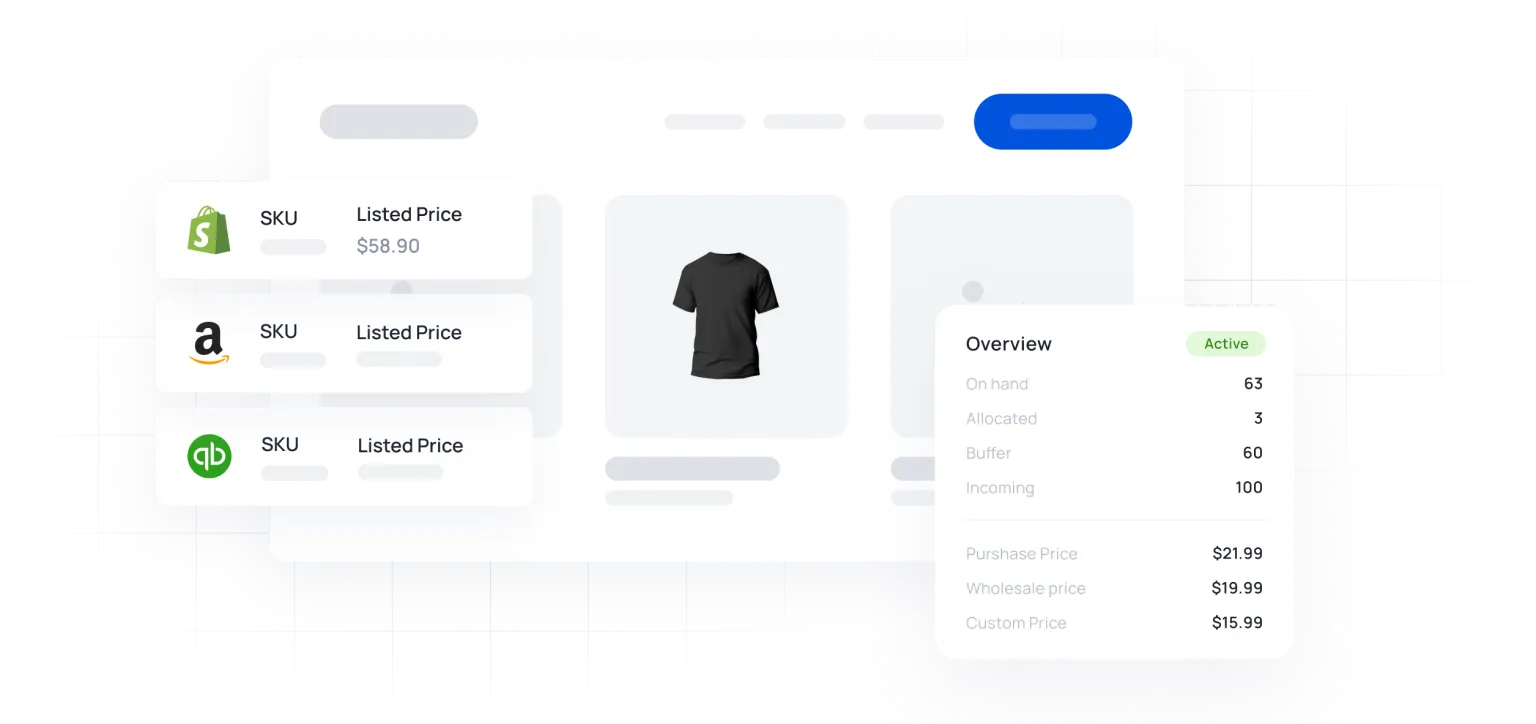 Stock levels across a store’s POS locations and web shop in Qoblex