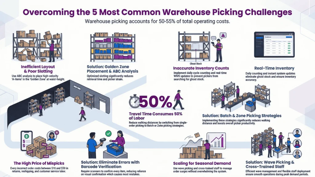 Common Warehouse Picking Challenges and How to Solve Them