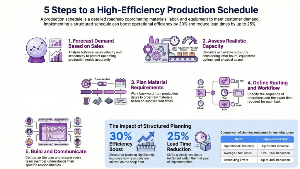How to Create a Production Schedule in 5 Steps