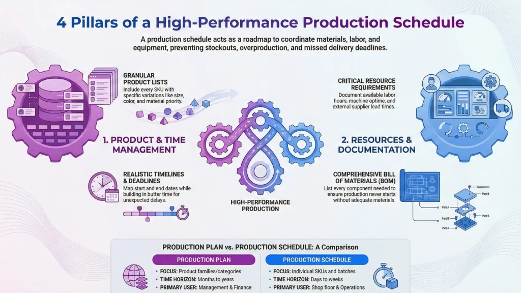 Key Components of a Production Schedule