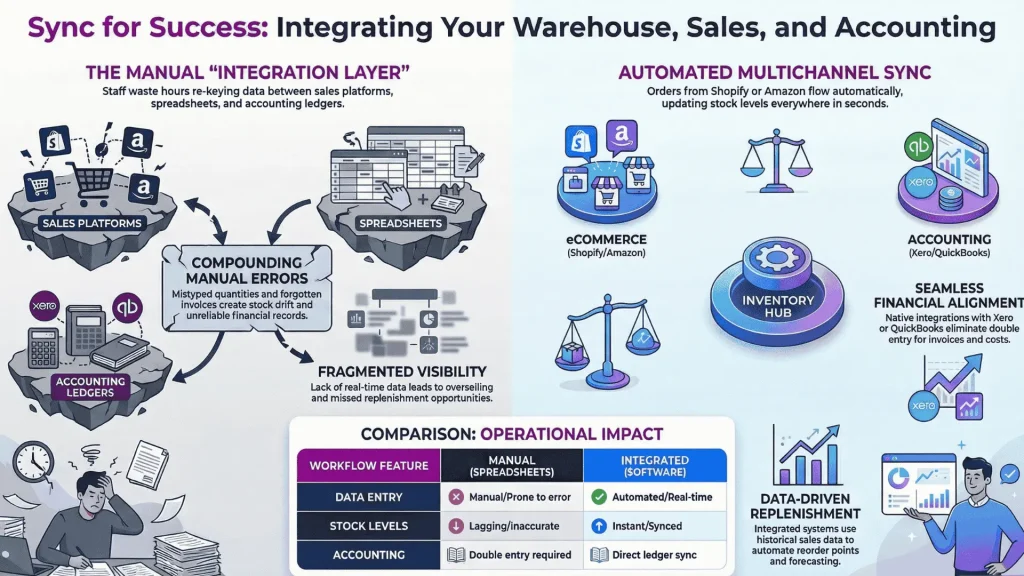 Your Warehouse with Accounting and eCommerce Platforms